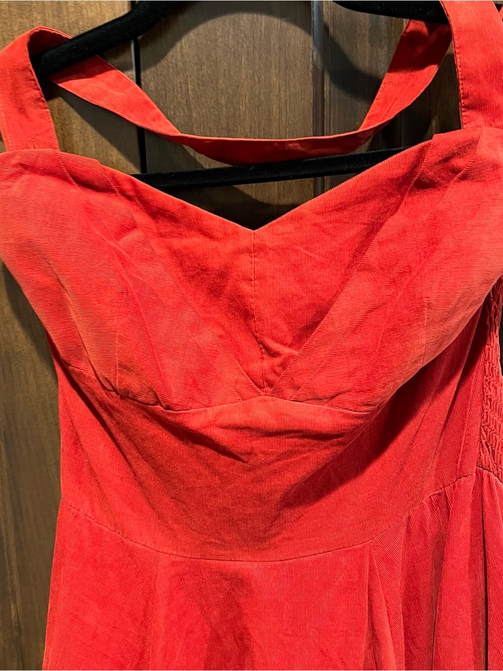 Anthropologie Girls from Savoy Rodna Corduroy Halter Vintage Pinup Dress NWT - Picture 6 of 10
